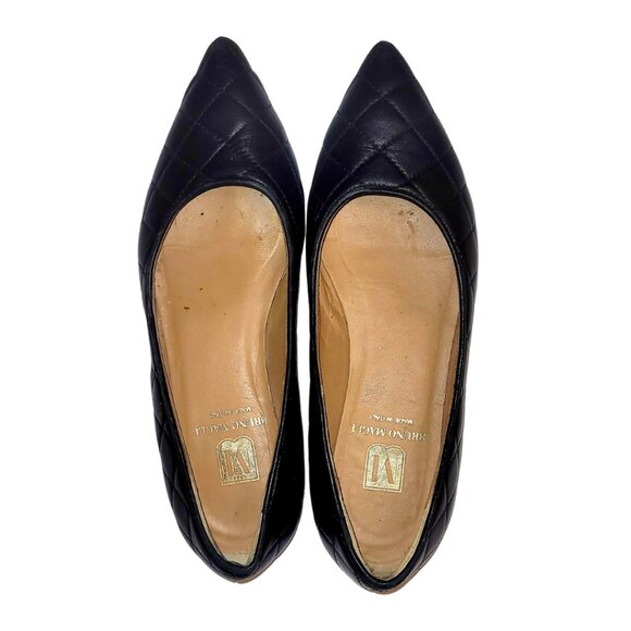 Bruno Magli Black Quilted Leather Flats. Sze 8 (IT 38) - Picture 3 of 8